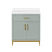 DIYA - 30" SAGE GREEN Bathroom Vanity with White Quartz top - Construction Commodities Supply Inc.