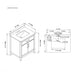 DIYA - 30" SAGE GREEN Bathroom Vanity with White Quartz top - Construction Commodities Supply Inc.