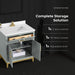 DIYA - 30" SAGE GREEN Bathroom Vanity with White Quartz top - Construction Commodities Supply Inc.