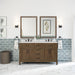 TAHOE- 60" Double Sink ,Almond Latte, Solid Wood Bathroom Vanity with marble countertop - Construction Commodities Supply Inc.
