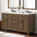 TAHOE- 60" Double Sink ,Almond Latte, Solid Wood Bathroom Vanity with marble countertop - Construction Commodities Supply Inc.