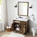 TAHOE- 36" Almond Latte, Solid Wood Bathroom Vanity with marble countertop - Construction Commodities Supply Inc.