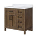 TAHOE- 36" Almond Latte, Solid Wood Bathroom Vanity with marble countertop - Construction Commodities Supply Inc.