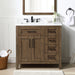 TAHOE- 36" Almond Latte, Solid Wood Bathroom Vanity with marble countertop - Construction Commodities Supply Inc.