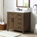 TAHOE- 36" Almond Latte, Solid Wood Bathroom Vanity with marble countertop - Construction Commodities Supply Inc.