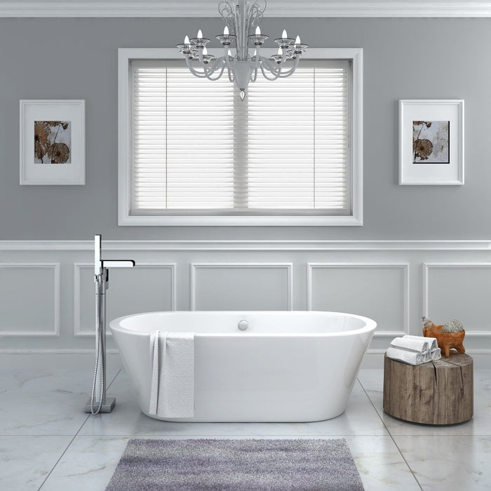 OVE Ayago 59-inch Free-Standing Bathtub in Glossy White  ***PICK UP IN STORE ***