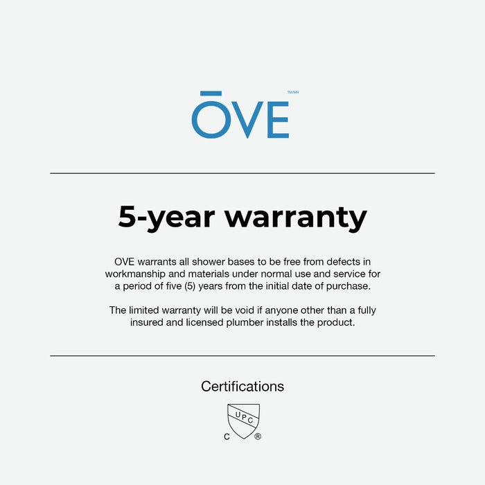 OVE DECORS, ADENA SHOWER BASE 60" X 36" - Construction Commodities Supply Inc.