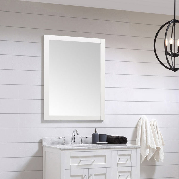 SIENA 28 IN. W X 36 IN. H FRAMED WALL MIRROR IN WHITE