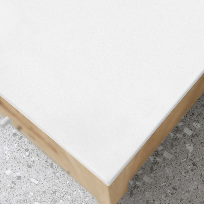 KANSAS- 24"  x 19" WHITE OAK Bathroom Vanity with Engineered stone top