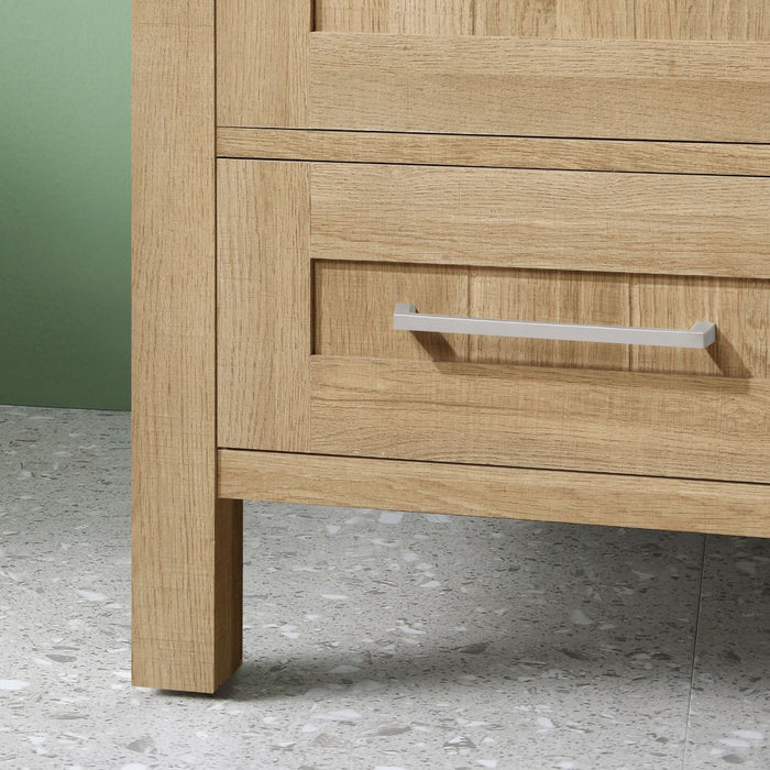 KANSAS- 24"  x 19" WHITE OAK Bathroom Vanity with Engineered stone top