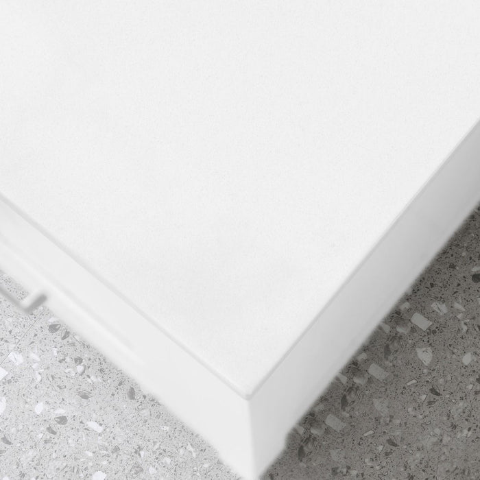 KANSAS- 24"  x 19" WHITE Bathroom Vanity with Engineered stone top