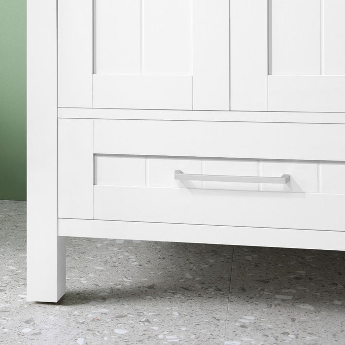 KANSAS- 24"  x 19" WHITE Bathroom Vanity with Engineered stone top