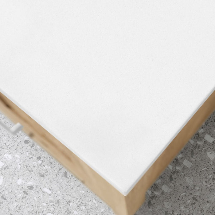 KANSAS- 36"  x 19" WHITE OAK Bathroom Vanity with Engineered stone top