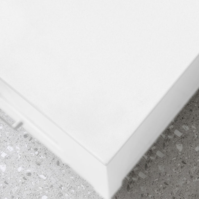 KANSAS- 30"  x 19" WHITE Bathroom Vanity with Engineered stone top