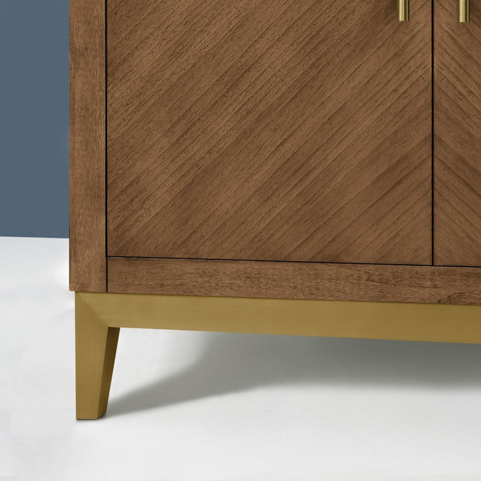 DIYA - 30" MACCHIATO, Solid Wood  Bathroom Vanity with White Engineered stone top