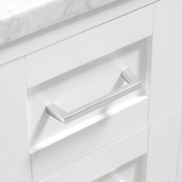 SIENA- 36" White, Solid Wood Bathroom Vanity with marble countertop