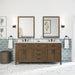 TAHOE- 72" Double Sink ,Almond Latte, Solid Wood Bathroom Vanity with White marble top - Construction Commodities Supply Inc.