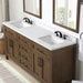 TAHOE- 72" Double Sink ,Almond Latte, Solid Wood Bathroom Vanity with White marble top - Construction Commodities Supply Inc.