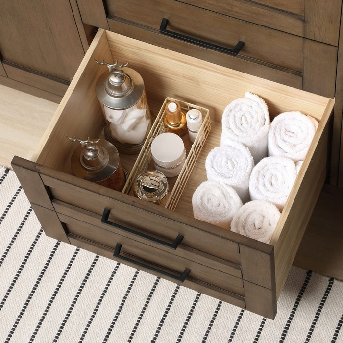 TAHOE- 72" Double Sink ,Almond Latte, Solid Wood Bathroom Vanity with White marble top - Construction Commodities Supply Inc.