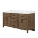 TAHOE- 72" Double Sink ,Almond Latte, Solid Wood Bathroom Vanity with White marble top - Construction Commodities Supply Inc.