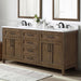 TAHOE- 72" Double Sink ,Almond Latte, Solid Wood Bathroom Vanity with White marble top - Construction Commodities Supply Inc.