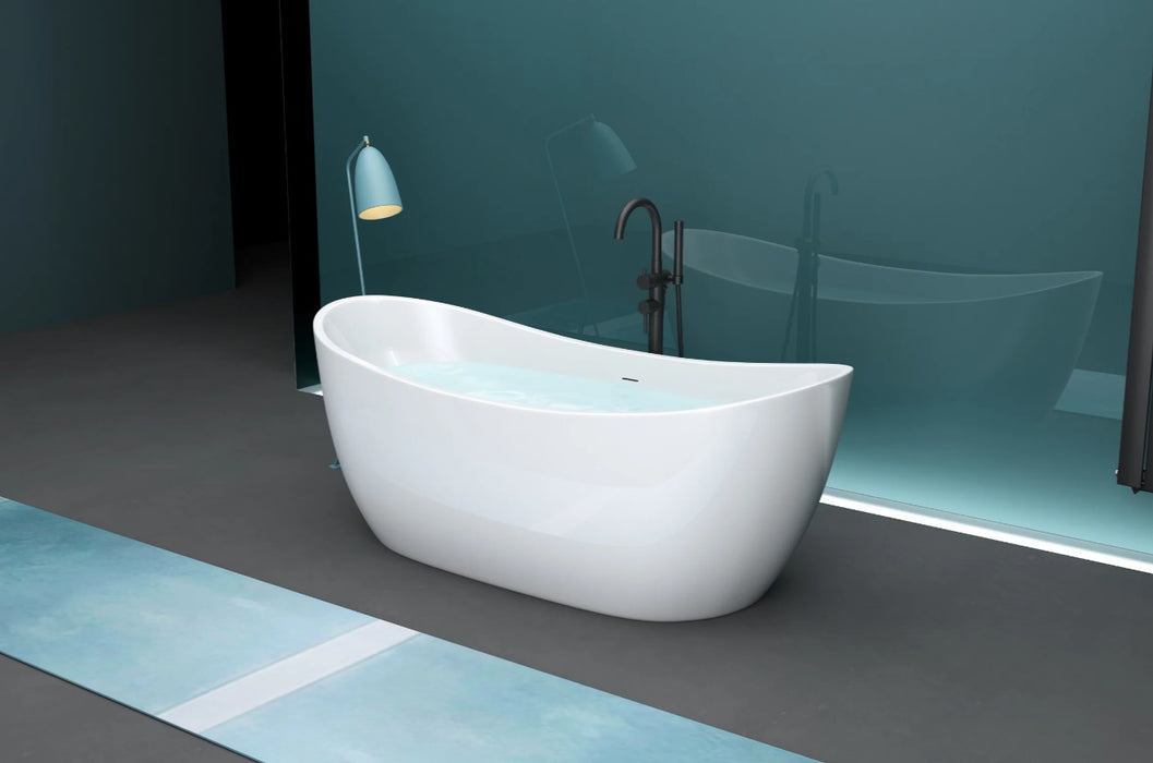 KODAEN-LILIA 1500- 59" Composite Acrylic Free Standing Bathtub *** PICK UP IN STORE ***