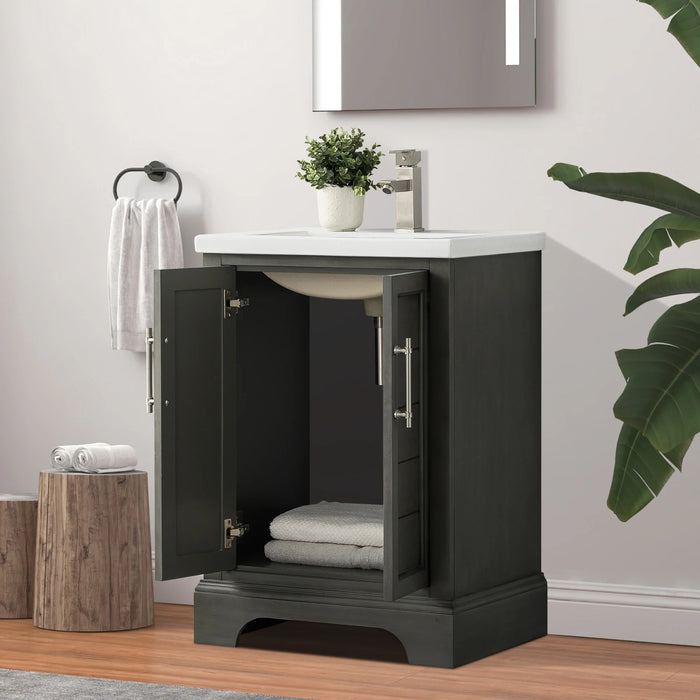 Modena , 30" x 18" Silver Grey Freestanding Bathroom Vanity