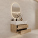 AQUA-36" LIGHT OAK Wall Mount Vanity with Sintered Stone Top - Construction Commodities Supply Inc.