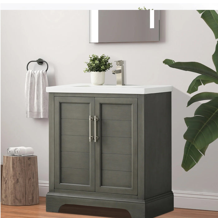 Modena , 30" x 18" Silver Grey Freestanding Bathroom Vanity