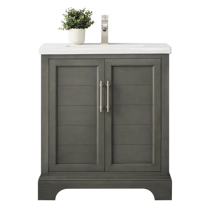 Modena , 30" x 18" Silver Grey Freestanding Bathroom Vanity