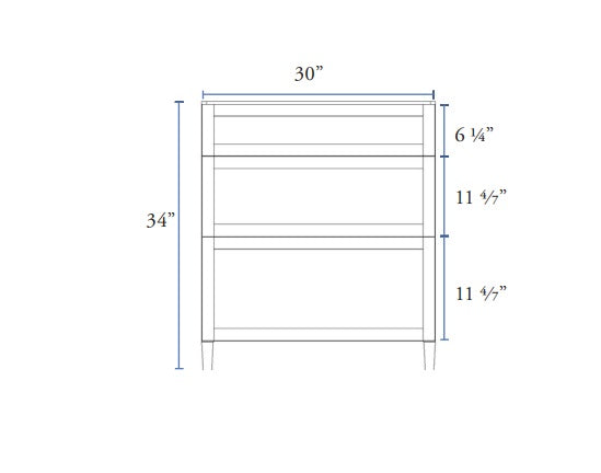 Classic- 30" Dresser Style Canadian Made Bathroom Vanity With Quartz Countertop