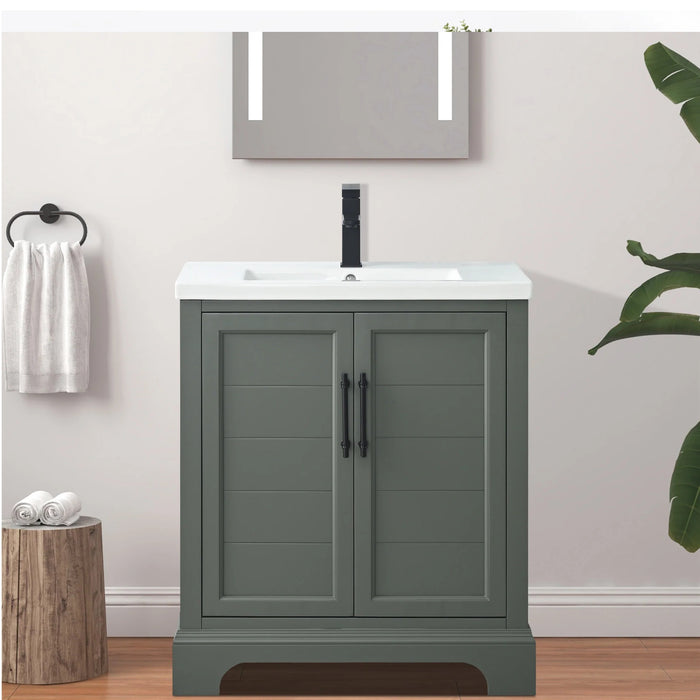 Modena , 30" x 18" Vintage Green Freestanding Bathroom Vanity