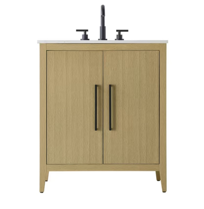 EMERSON - 30" Floor Standing Bathroom Vanity, Marble Countertop ( 3 colors available)