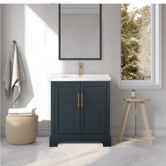 Modena , 30" x 18" Vintage Blue Freestanding Bathroom Vanity