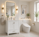 Rose- 30" x 18" White , Solid Wood Floor Standing Modern Bathroom Vanity - Construction Commodities Supply Inc.