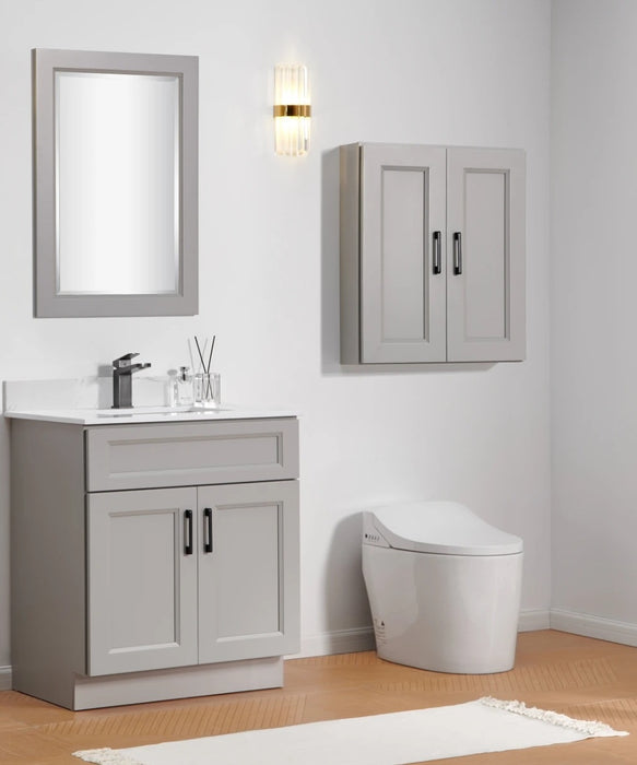 Nova- 30" Bathroom Vanity (3 colors) With Quartz Countertop / 2 DOORS