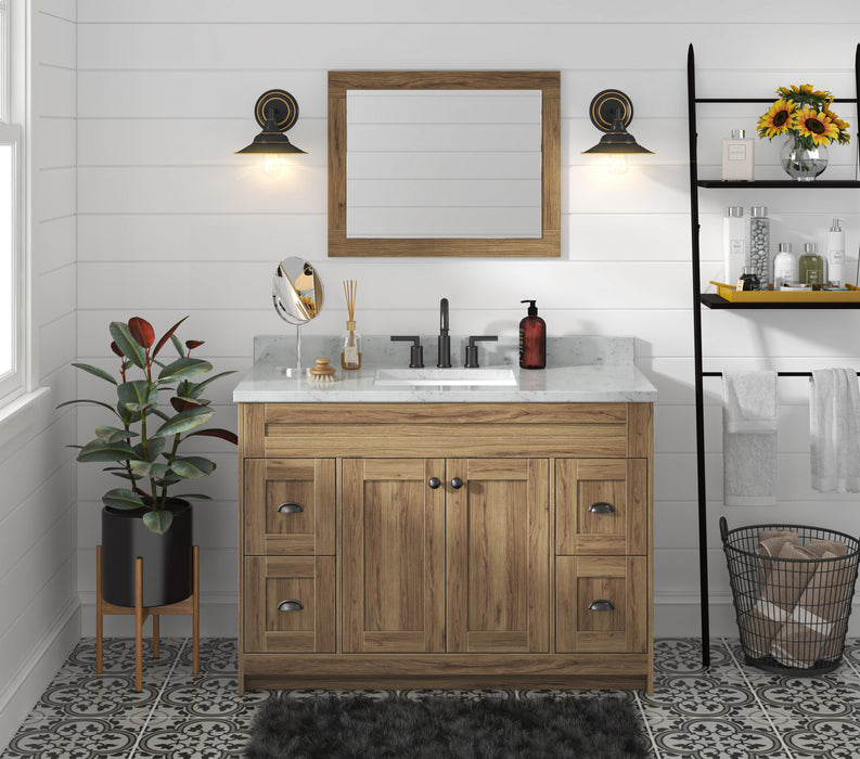 Daisy - 48" Vintage Oak Bathroom Vanity with Quartz top