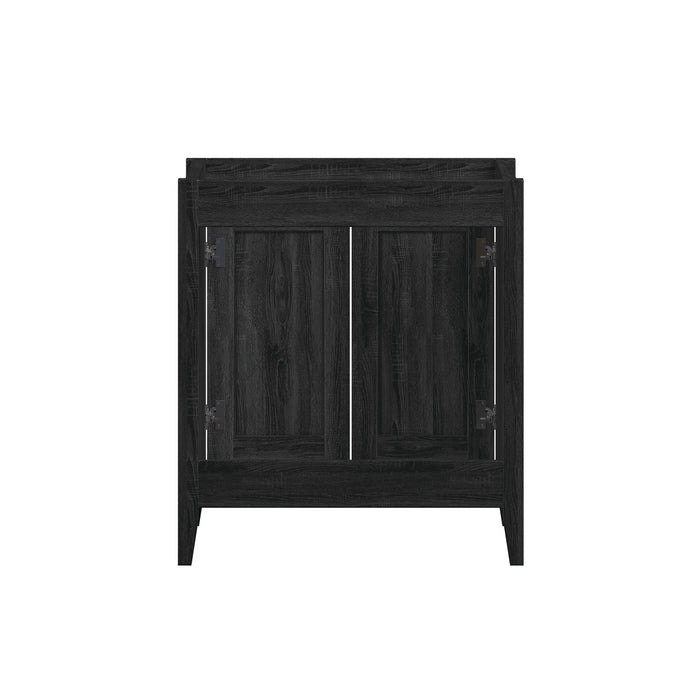 Novara - 30" CANADIAN, Midnight Black Bathroom Vanity with Quartz top,