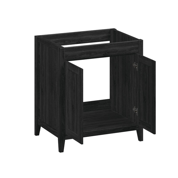 Novara - 30" CANADIAN, Midnight Black Bathroom Vanity with Quartz top,