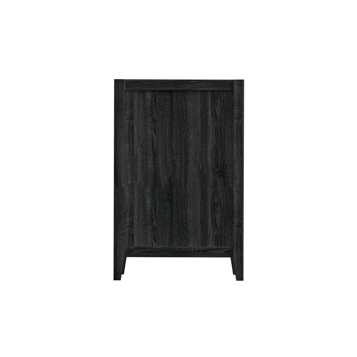 Novara - 36" CANADIAN, Midnight Black Bathroom Vanity with Quartz top, Right Side Drawers