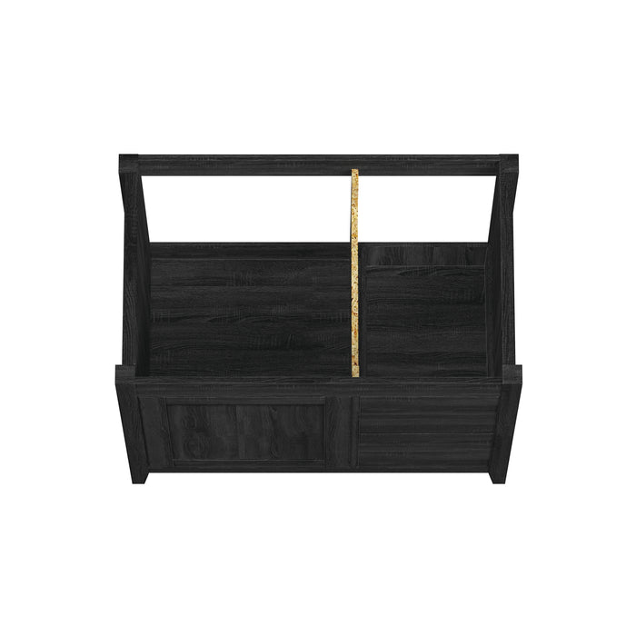 Novara - 36" CANADIAN, Midnight Black Bathroom Vanity with Quartz top, Right Side Drawers