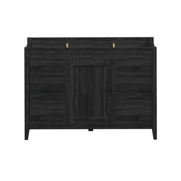 Novara - 48" CANADIAN, Midnight Black Bathroom Vanity with Quartz top