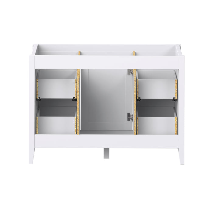 Novara - 48" CANADIAN, White Bathroom Vanity with Quartz top