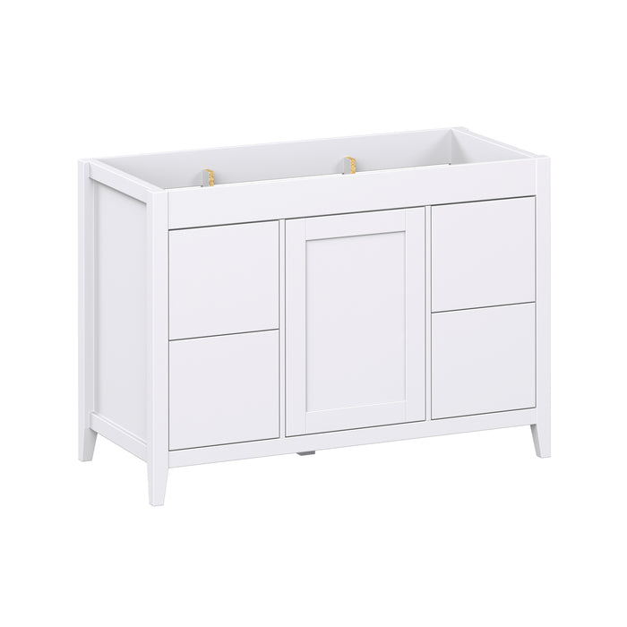 Novara - 48" CANADIAN, White Bathroom Vanity with Quartz top