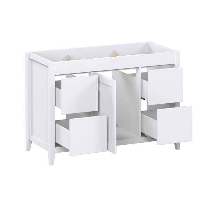 Novara - 48" CANADIAN, White Bathroom Vanity with Quartz top