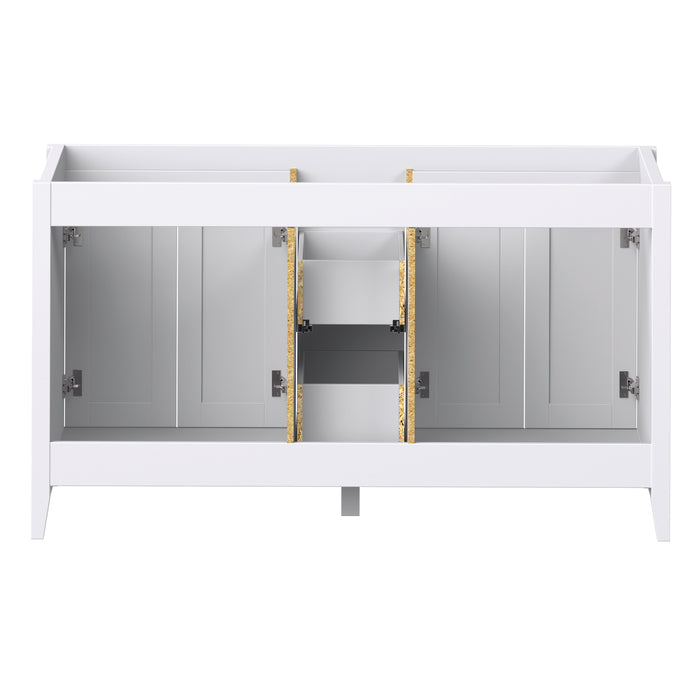 Novara - 60" Double sink CANADIAN, White Bathroom Vanity with Quartz top