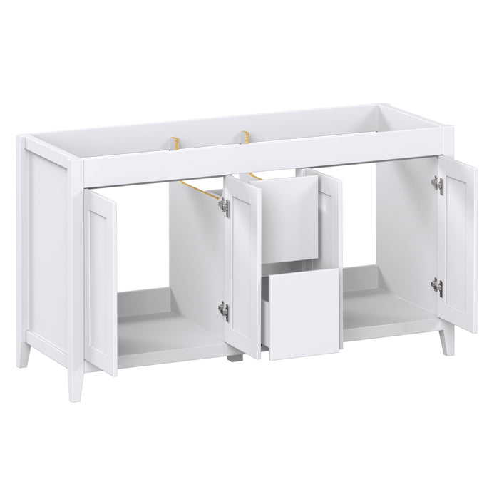 Novara - 60" Double sink CANADIAN, White Bathroom Vanity with Quartz top