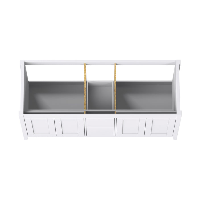 Novara - 60" Double sink CANADIAN, White Bathroom Vanity with Quartz top