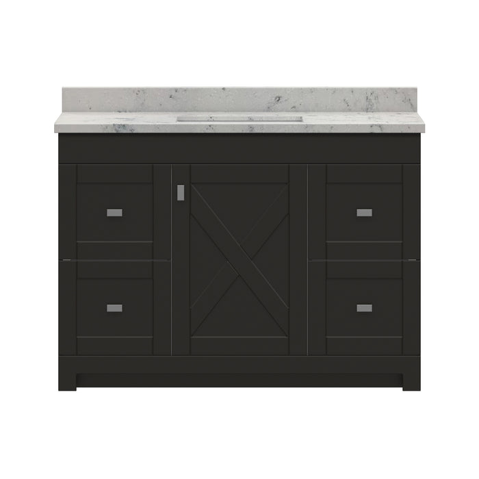 Torretta - 48" x 19" CANADIAN, Dark Chocolate Bathroom Vanity with Cultured Marble Top (Copy) (Copy)