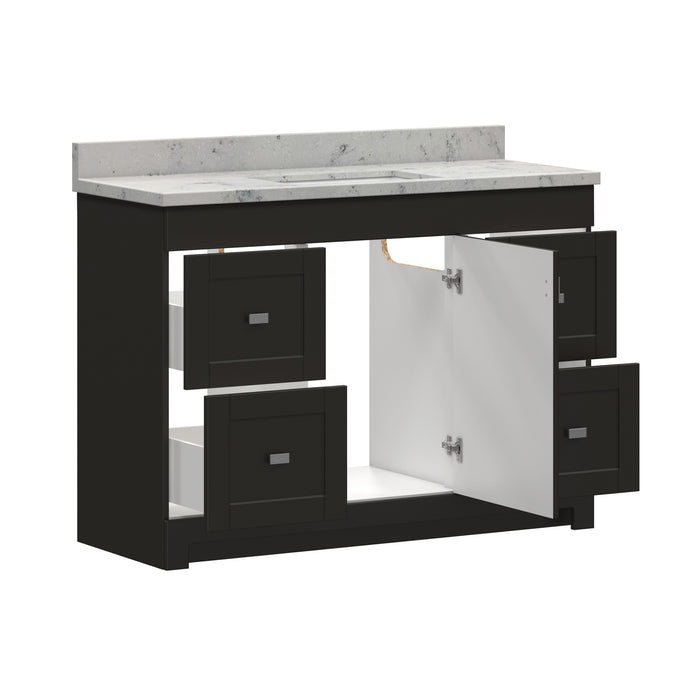 Torretta - 48" x 19" CANADIAN, Dark Chocolate Bathroom Vanity with Cultured Marble Top (Copy) (Copy)